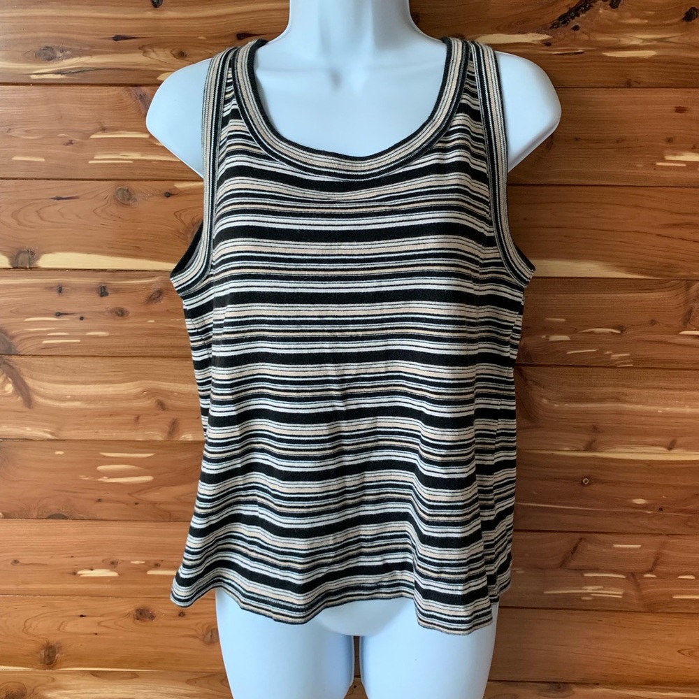 New York & Company vintage striped scoop top